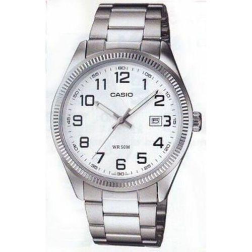 Casio MTP-1302D-7BVDF Quartz Çelik Gri Beyaz Kadran 5 ATM 39 mm Erkek Kol Saati
