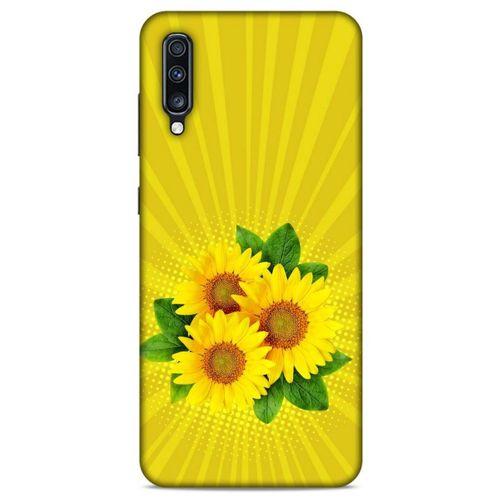 Lopard Samsung Galaxy A70s Uyumlu Kılıf Bahar (16) Kalın Kılıf Ayçiçek