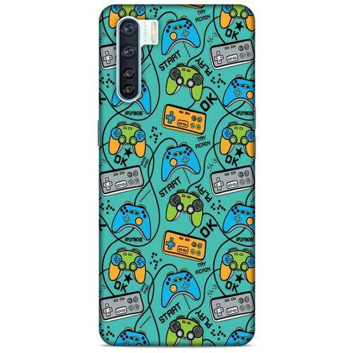 Retro (4) Desen Koruma Kılıfı Renkli Oppo A91 Kılıf