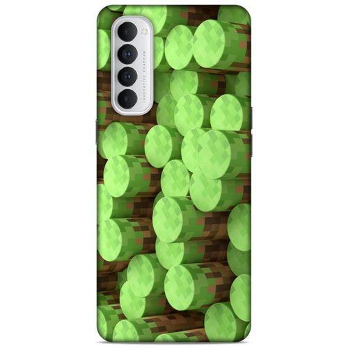 Lopard Oppo Reno 4 Pro Uyumlu Kılıf PiXel (8) Baskılı Kılıf Yeşiller