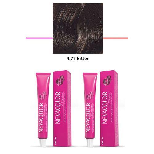 2 li Set Premium 4.77 Bitter - Kalıcı Krem Saç Boyası 2 X 50 g Tüp