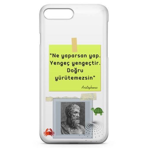 Apple iPhone 8 Plus Kılıf Caps Aristophanes Arka Kapak Koruma Desenli Full Koruyucu