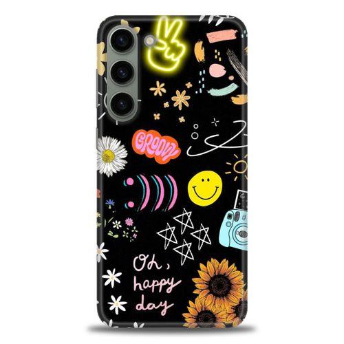Samsung Galaxy S23 Plus Kılıf HD Baskılı Kılıf - Happy Day + Tam Ekran Koruyucu