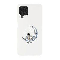Samsung Galaxy A22 Uyumlu Astronot Desenli Premium Silikonlu Lansman Telefon Kılıfı