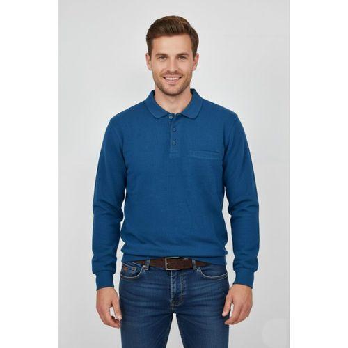 Erkek Polo Yaka Cepli Selanik Sweatshirt Regular Kalıp BGL-ST04872