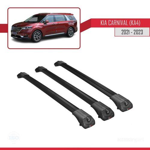 Kia Carnival (KA4) 2021-2023 Arası ile uyumlu ACE-1 Ara Atkı Tavan Barı SİYAH 3 ADET BAR