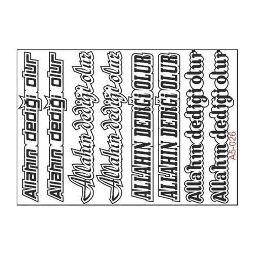 SEVGENT A5 Sticker 038 Tek Paket Çoklu