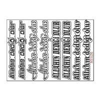 SEVGENT A5 Sticker 038 Tek Paket Çoklu