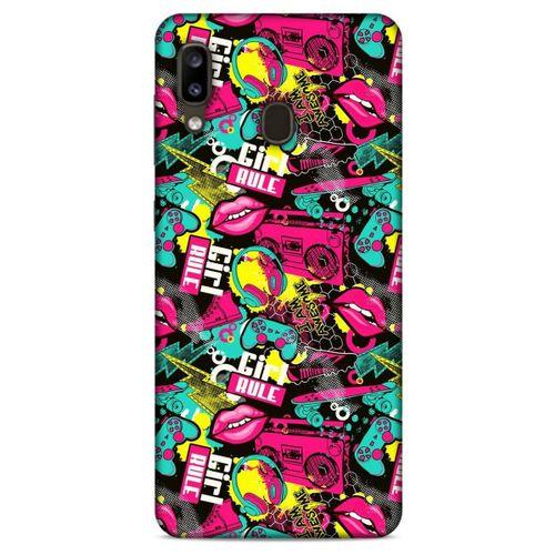 Graffitix (27) Desenli Silikon Kapak Samsung Galaxy A20 Kılıf