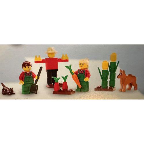 Lego Minifigür Overalls Farmer Green cty0058a/cty0059