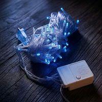 10m 100 Led Damla Uçlu Mavi Işık Şeffaf Kablo