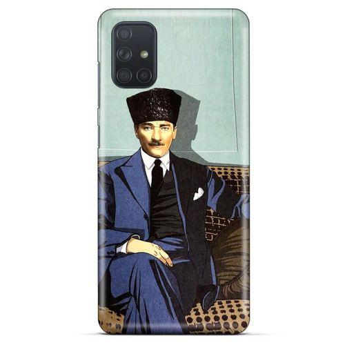 Samsung Galaxy M51 Kılıf Atatürk (48) Bumper Kılıf Yeşil Duvar