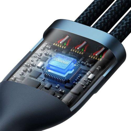 Baseus Flash Series Ⅱ 66W 3in1 iPhone Type-C Hızlı Şarj Kablosu 1.2m