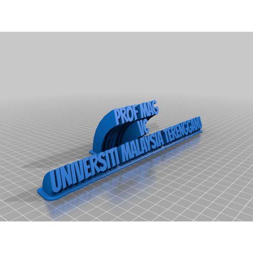 My Customized Sweeping 2 Line Name Plate Text (Bu ürün Sadece Plastik parçadır - Almadan Önce Soru Sorabilirsiniz)