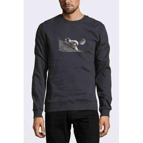 Nasa Astronaut Baskılı Füme Antrasit Erkek Sweatshirt