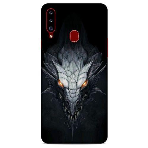 Samsung Galaxy A20s Kılıf Dragons (13) Silikon Kap Gri Ejderha
