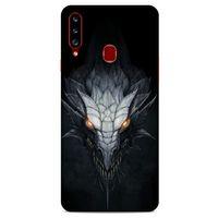 Samsung Galaxy A20s Kılıf Dragons (13) Silikon Kap Gri Ejderha