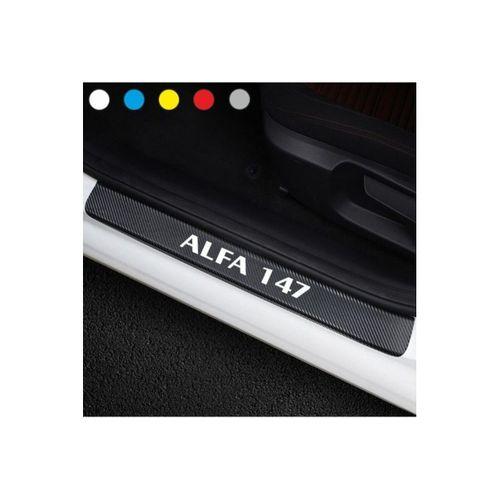 Alfa Romeo 147 Için Uyumlu Aksesuar Oto Kapı Eşiği Sticker Karbon 4 Adet