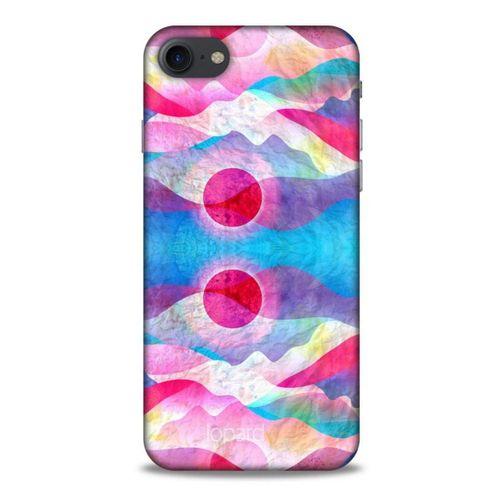 Apple Iphone 8 Kılıf Pastel Renkler (20) Koruyucu Kılıf Fuşya Mavi