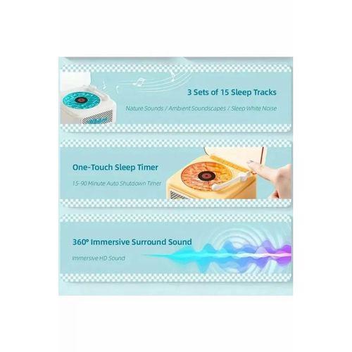 Nostalji Mini Plak Görünümlü Radyolu Bluetooth Hoparlör 3d Ses Dalgası Retro Müzik Plak Siyah