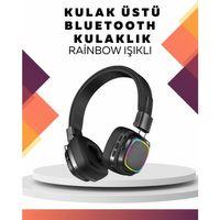 Kablosuz Rgb Işıklı Katlanabilir Bluetooth Kulak Üstü Kulaklık