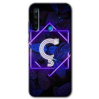 BeRa Aksesuar Xiaomi Redmi Note 8 Kılıf Baskılı Kapak - Dark Neon Yaprak D Harfi +Tam Kaplayan Mat Seramik