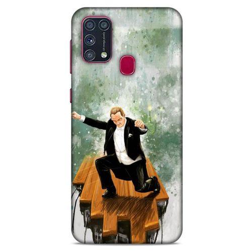 Samsung Galaxy M31 Kılıf Atatürk (42) Rugged Armor Kılıf Yeşil Tasarım