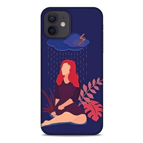 Apple iPhone 12 Kılıf Depresyon (4) Koruma Kılıfı Açık Kahverengi