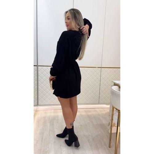 Kadın Uzun Kollu Yuvarlak Yakalı Kısa Triko Elbise