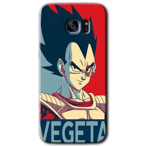 Potkal Hediye Fabrikası Samsung Galaxy S7 Edge Kılıf HD Desen Baskılı Arka Kapak - Vegeta