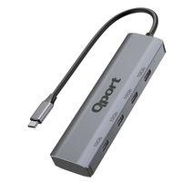 QPORT Q-TUC06 TYPE-C TO 4 PORT TYPE-C COKLAYICI