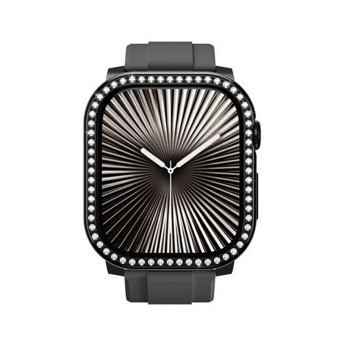 Apple Watch 10 46mm Amazingthing Gleam Fit FullGuard Taşlı Sert PC Kasa ve Ekran Koruyucu