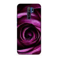 Xiaomi Redmi 9 Kılıf Mor Gul Arka Kapak Silikon Koruma Full Koruyucu