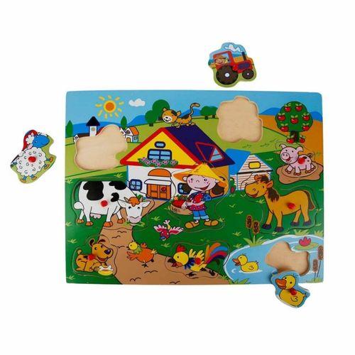 Nessiworld Tahta Raptiyeli Bultak Çiftlik Puzzle 9 Parça