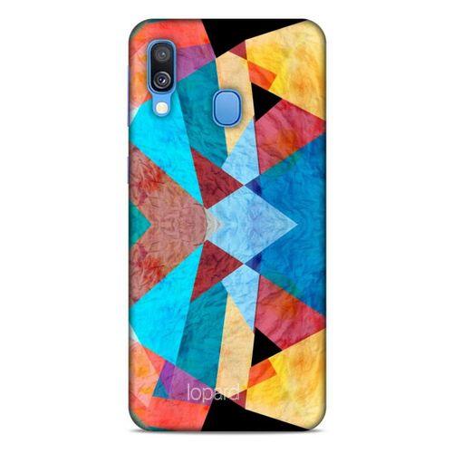 Samsung Galaxy A40 Kılıf Pastel Renkler (25) Antişok Kapak Mavi Sarı