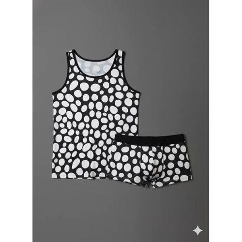 Erkek Desenli Tank Top Boxer Takımı