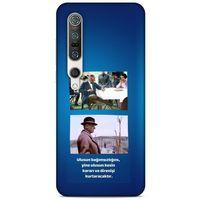 Xiaomi Mi 10 Pro Kılıf Atatürk (6) Silikon Kılıf Koyu Mavi