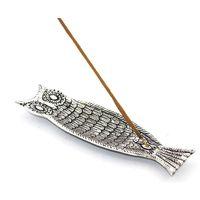 Metal Kayık Baykuş Tasarımı Tütsülük Model 1