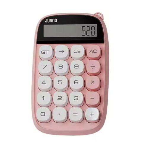 Sevimli Kare Tuşlu 10 Haneli Ldc Ekran Hesap Makinası Pembe