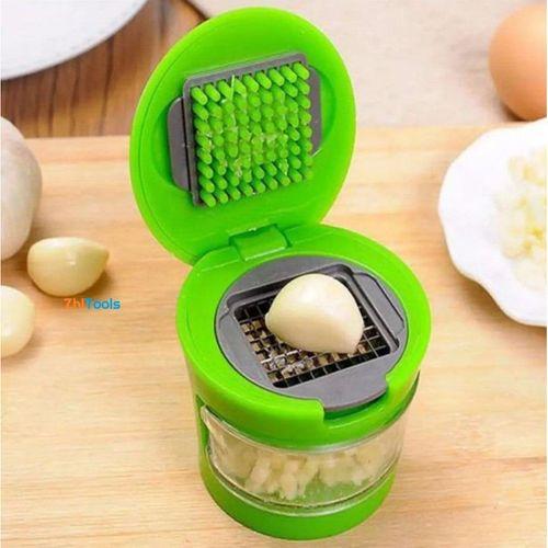 Zhltools 2 Farklı Bıçaklı Hazneli Kapaklı Pratik Sarımsak Soğan Rendesi