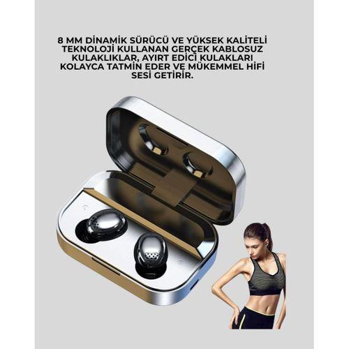 Kablosuz Kulak İçi Bluetooth Kulaklık – Dokunmatik Kontrol Ve Led Şarj Ekranı