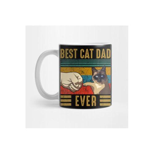 Retro Vintage Best Cat Dad Ever Fathers Day Siamese Cat Gift Kupa
