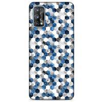 Mermer Desenli (19) Tema Kılıfları Açık Mavi Oppo Realme 7 Pro Kılıf