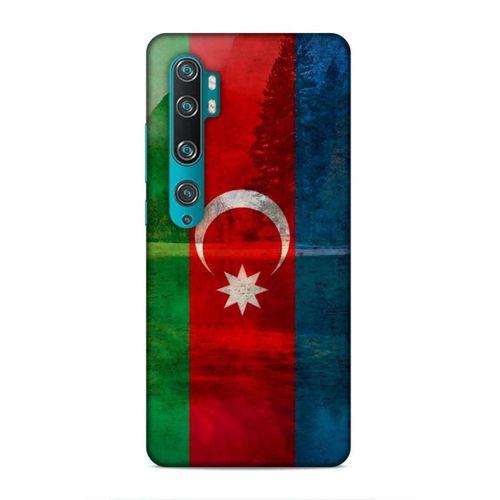 Xiaomi Mi Note 10 Pro Uyumlu Kılıf Azarbaijan (43) Thin Fit Kılıf Bayrak Manzara