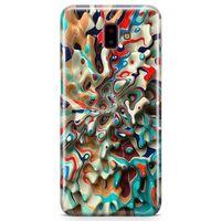 Samsung Galaxy J6 Plus Kılıf Mermer Cam Göbeği Arka Kapak Koruma Desenli Full Koruyucu