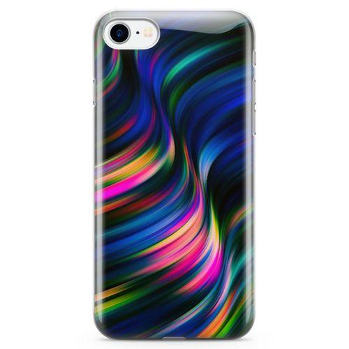 Apple iPhone 8 Kılıf Boya Dalgası Arka Kapak Koruma Desenli Full Koruyucu
