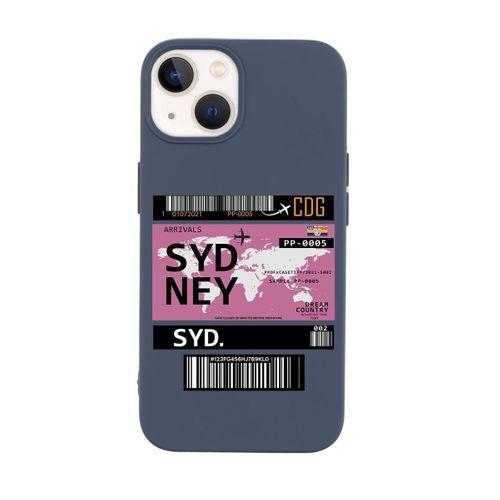 iPhone 14 Plus Uyumlu Sydnet Ticket Desenli Premium Silikonlu Lansman Telefon Kılıfı