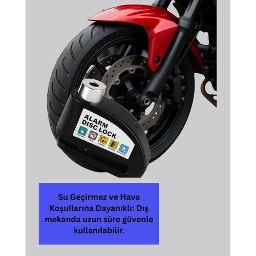 Disk Fren Kilidi Alarmlı Anti Hırsızlık Motosiklet Scooter Bisiklet