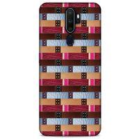 Oppo A9 2020 Kılıf Patchwork (45) Liquid Air Kılıf Bordo Gri