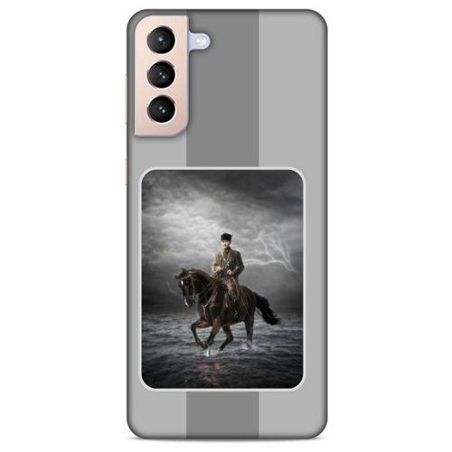 Lopard Samsung Galaxy S21 Plus Uyumlu Kılıf Atatürk (39) Liquid Crystal Kılıf